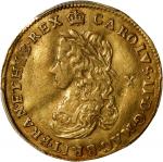 GREAT BRITAIN. Double Crown, ND (1660-62). London Mint; mm: Crown/-. Charles II. PCGS EF-45.