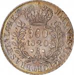 BRAZIL. 960 Reis, 1820-R. Rio Mint. Joao VI. PCGS AU-58 Gold Shield.