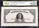 1924年加拿大自治领伍圆。正面试印钞。CANADA. Dominion of Canada. 5 Dollars, 1924. DC-27FP. Front Proof. PCGS Banknote