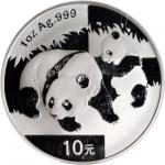 2008年熊猫纪念银币1盎司 NGC MS 70