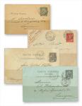 Indo-China Postal History, 1898-99, [1] 5c green-name in red (H&G #1) to Saigon with indistinct Pnom