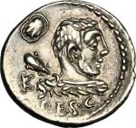 The Roman Republic, Pub. Lentulus Marceli f.. AR Denarius, 100 BC. Cr. 329/1c. B. (Cornelia) 26. 3.9