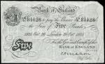Bank of England, C.P. Mahon, ｣5, London, 26 October 1925, serial number 174/E 81128, black and white