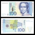 Germany - Federal Republic. Deutsche Bundesbank. 100 Deutsche Mark 1996. P-46. Deep blue and violet 