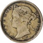 1880-H年香港贰毫。伦敦造币厂(喜敦铸币厂铸模）。HONG KONG. 20 Cents, 1880-H. London Mint (Heaton Mint dies). Victoria. PC