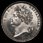 GREAT BRITAIN George IV ジョージ4世(1820~30) Crown 1821 Cleaned,Smally den’s in Reverse field 裏面に小さなアタリ傷が