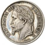 FRANCESecond Empire / Napoléon III (1852-1870). Essai de 2 francs tête laurée, au double différent a