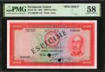 PORTUGUESE GUINEA. Banco Nacional Ultramarino. 1000 Escudos, 1964. P-43s. Specimen. PMG Choice About