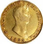 MEXICO. 8 Escudos, 1822-Mo JM. Mexico City Mint. Augustin I Iturbide. PCGS Genuine--EF Details.
