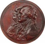 Circa 1808 Peace of 1783 Medal. Musante GW-92, Baker-58A, Julian CM-5. Copper, Bronzed. SP-62 (PCGS)