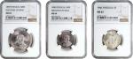 PORTUGAL. Trio of Silver Denominations (3 Pieces), 1898. Lisbon Mint. All NGC Certified.