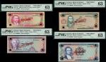 Bank of Jamaica, a group of four specimens, including 50 cents, 1969, 1 dollar, 1985-90, 2 dollars, 