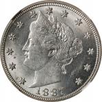 1887 Liberty Head Nickel. MS-63 (NGC).