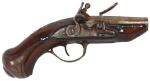 Small flintlock overcoat pistol, European, ca. 1780.