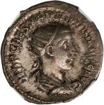 GORDIAN III, A.D. 238-244. AR Double-Denarius (Antoninianus) (4.07 gms), Rome Mint, A.D. 239. NGC Ch