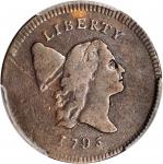 1795 Liberty Cap Half Cent. C-5a. Rarity-3. Plain Edge, No Pole. Thin Planchet. Fine-15 (PCGS).