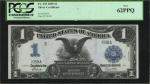 Fr. 235. 1899 $1 Silver Certificate. PCGS Currency New 62 PPQ. Low Serial Number.