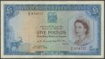 Bank of Rhodesia and Nyasaland, ｣5, 19 June 1959, blue on multicolour underprint, Queen Elizabeth II