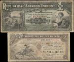 BRAZIL. Lot of (2). Mixed Banks. 1 Mil Reis, ND (1891). P-3 & Unlisted. Fine.
