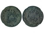 1894年DO ND墨西哥银币8里尔，NGC VF DETAILS，有戳记，张南琛藏品