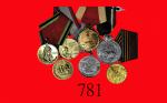 解放军奖章、泰国战象奖章、苏联勳章五枚，一组七枚。近 未使用A group of 7 pcs medals from PRC, USSR (5) & Thailand. SOLD AS IS/NO R