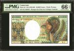 CAMEROON. Banque des Etats de lAfrique Centrale. 10,000 Francs, ND (1984-90). P-23. PMG Gem Uncircul