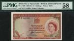 Bank of Rhodesia and Nyasaland, 10 Shillings, 25 January 1961, serial number W/31 949030, red-brown 