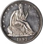 1891 Liberty Seated Half Dollar. WB-101. MS-63 (PCGS).