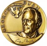 1989 George Bush Inaugural Medal. Bronze. 69.9 mm. Mint State.