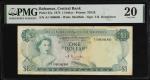 BAHAMAS. The Central Bank of the Bahamas. 1 Dollar, 1974. P-35a. Three Digit Serial Number. PMG Very