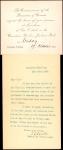 Invitation of the Commissioners of the Dominion of Canada to a Luncheon Held in Acknowledgement of t