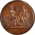 1776 (Circa 1876) Diplomatic Medal. Bronzed Copper. 68 mm. By Augustin Dupre, copied by Charles E. B