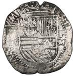 BOLIVIA, Potosí, cob 2 reales, Philip II, assayer M (large) to right, rare.