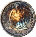 1884 Liberty Seated Dime. Proof-67 (PCGS).