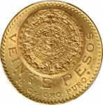 MEXICO. 20 Pesos, 1921/10. Mexico City Mint. PCGS MS-63.
