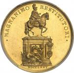 PORTUGALJoseph Ier (1750-1777). Médaille d’Or, monument équestre du Roi à Lisbonne après la reconstr