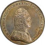 1807年俄罗斯1卢布银样币。圣彼得堡铸币厂。RUSSIA. Silver Ruble Pattern Novodel, ND (1807). St. Petersburg Mint. Alexand