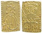Japan, Gold 2bu, (1868-1869), Japanese script on obvere, floral designs on reverse,PCGS AU50