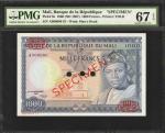 MALI. Banque de la Republique. 1000 Francs, 1960 (ND 1967). P-9s. Specimen. PMG Superb Gem Uncircula