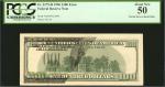 Fr. 2175-B. 1996 $100  Federal Reserve Note. New York. PCGS Currency About New 50. Partial Face to B