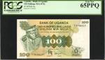 UGANDA. Bank of Uganda. 100 Shillings, ND (1973). P-9a. PCGS Currency Gem New 65 PPQ.