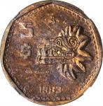 MEXICO. Pattern 5 Pesos, 1983-Mo. Mexico City Mint. NGC PROOF-65 RB.