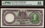 Government of Fiji, £5, 1 June 1952, serial number B/1 141,818, (Pick 41f, TBB B317f), in PMG holder