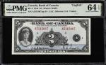 CANADA. Bank of Canada. 2 Dollars, 1935. BC-3. PMG Choice Uncirculated 64 EPQ.
