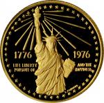 1976 National Bicentennial Medal. Small Format. Swoger-52ID. Gold. Deep Cameo Proof.