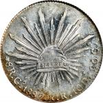 MEXICO. 8 Reales, 1887-Go RR. Guanajuato Mint. PCGS AU-58.