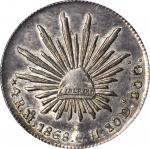 MEXICO. 4 Reales, 1868-Mo CH/PH. Mexico City Mint. NGC AU-58.