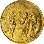GERMANY. Nurnberg. Gold Baptism Medallic 3 Ducats, ND (ca. 1700). PCGS MS-61 Gold Shield.