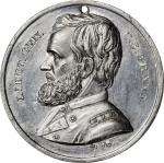 1868 Ulysses S. Grant Political Medal. DeWitt-USG 1868-25. White Metal. Plain Edge. 28 mm. Mint Stat