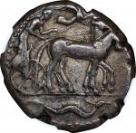 SICILY. Syracuse. Second Democracy, 466-406 B.C. AR Tetradrachm (16.85 gms), ca. 466-460 B.C. NGC VF